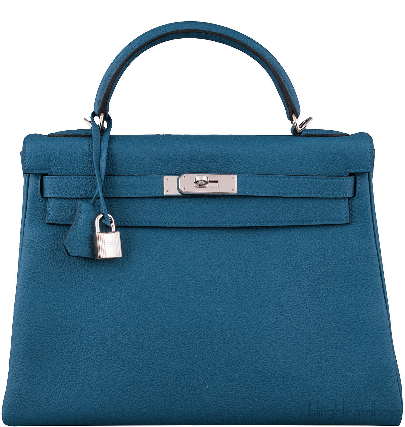 Kelly 32 Retourne Bleu Cobalt Togo