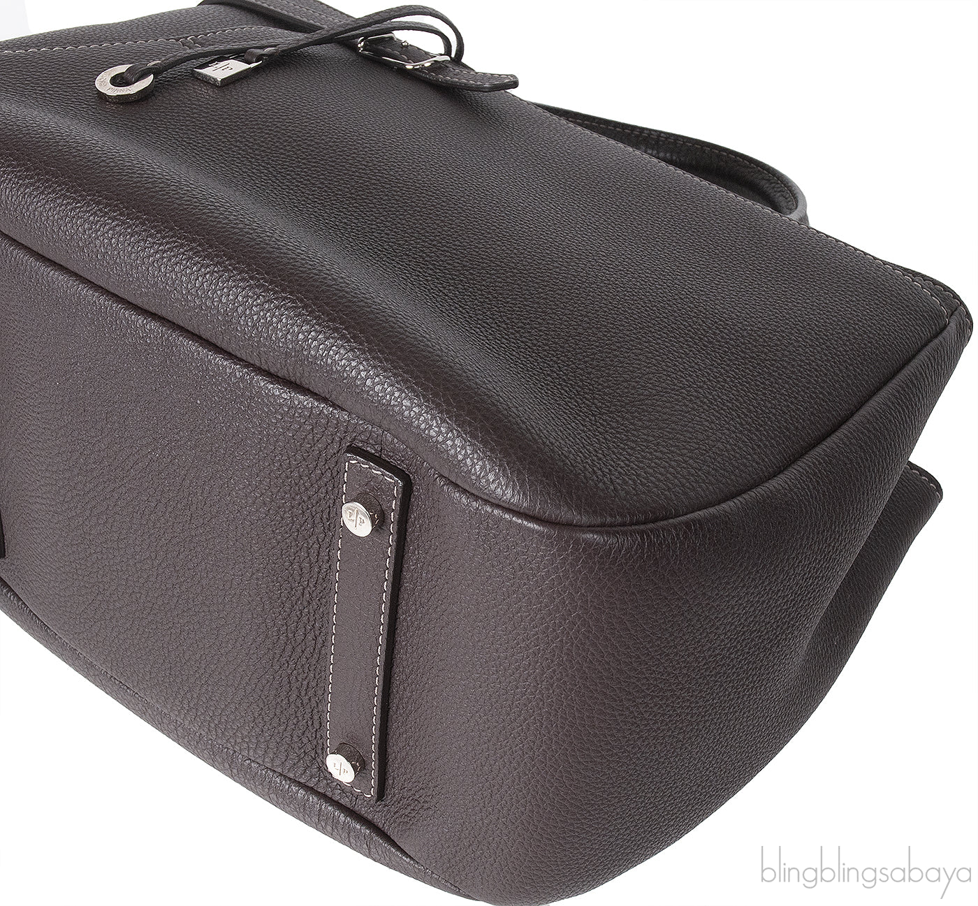 Loro Piana Charcoal Grey Top Handle Bag