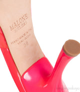 Neon Pink Pointed Toe PVC Mule