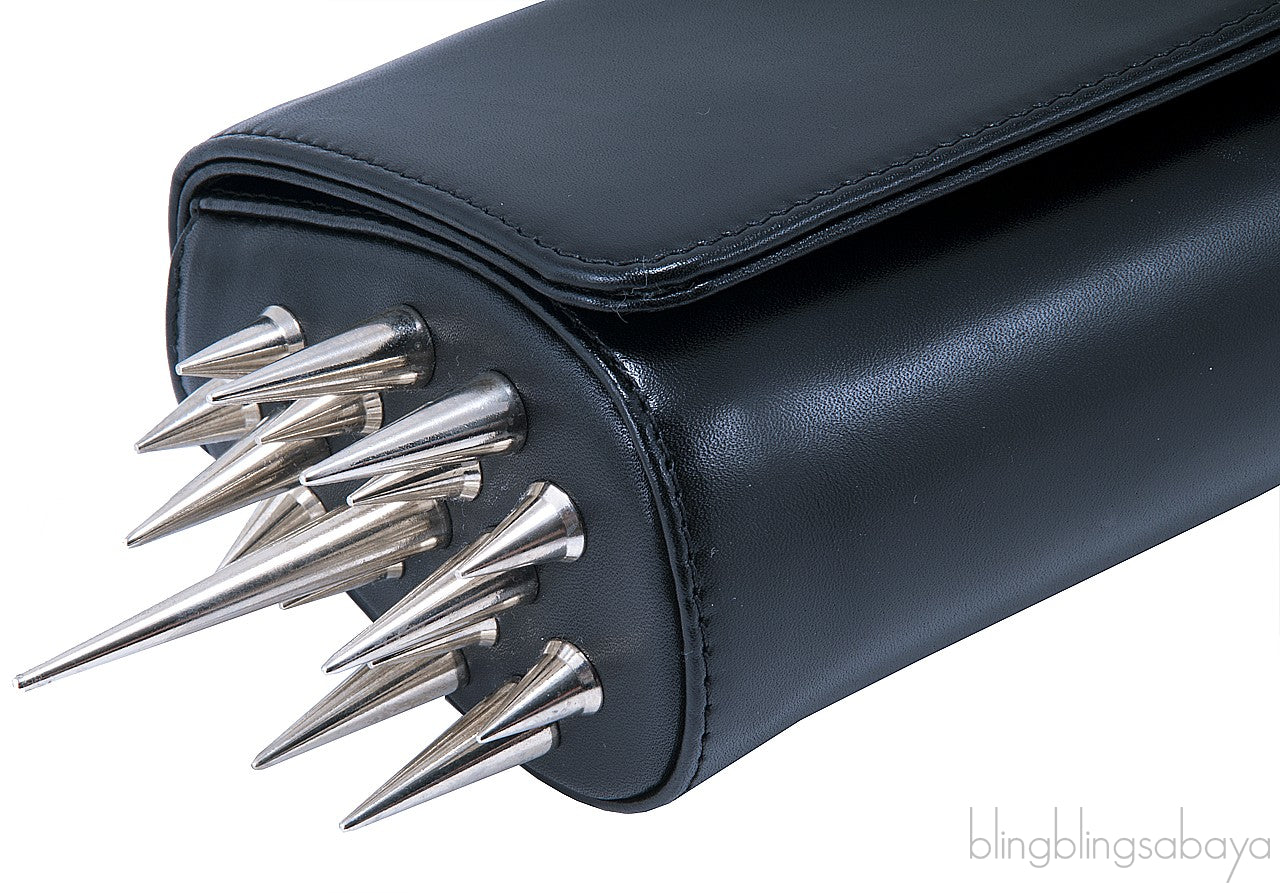 Marquise Spike Calf Saddle Clutch
