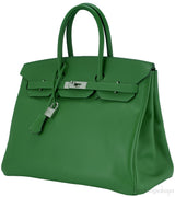 Birkin 35 Vert Bengale Epsom PHW
