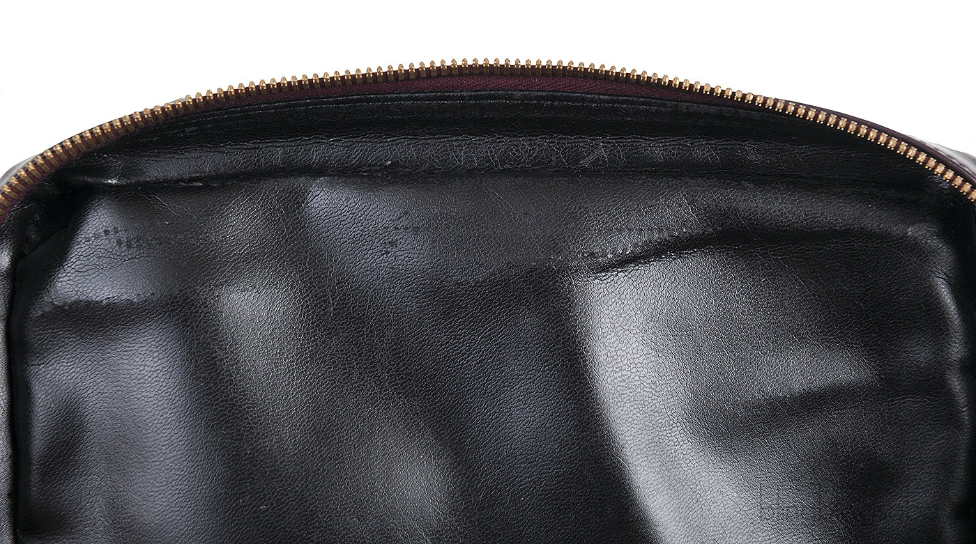 Plum Vanity Leather Bag