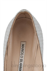 Hangisi Silver Glitter Heels