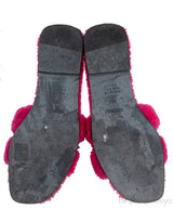 Fuchsia Oran Teddy Bear Sandals
