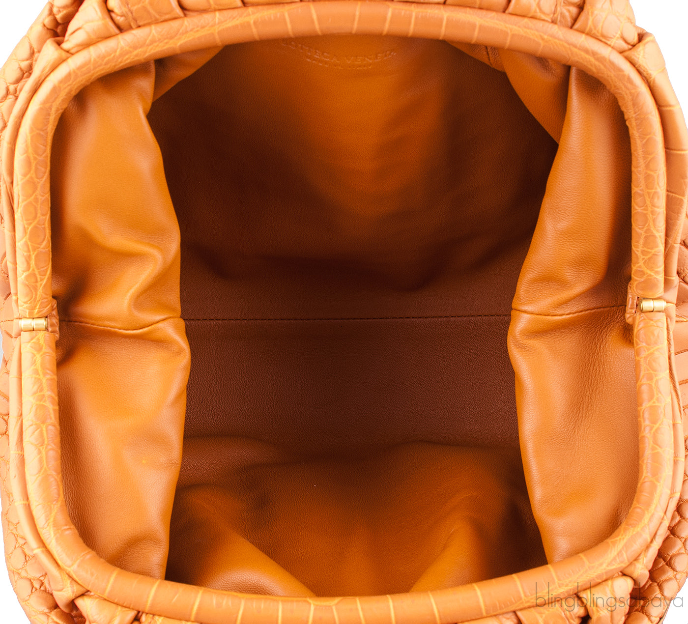 The Pouch Clutch Camel Croc