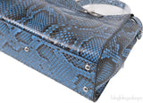 Peekaboo Medium Blue Python Bag