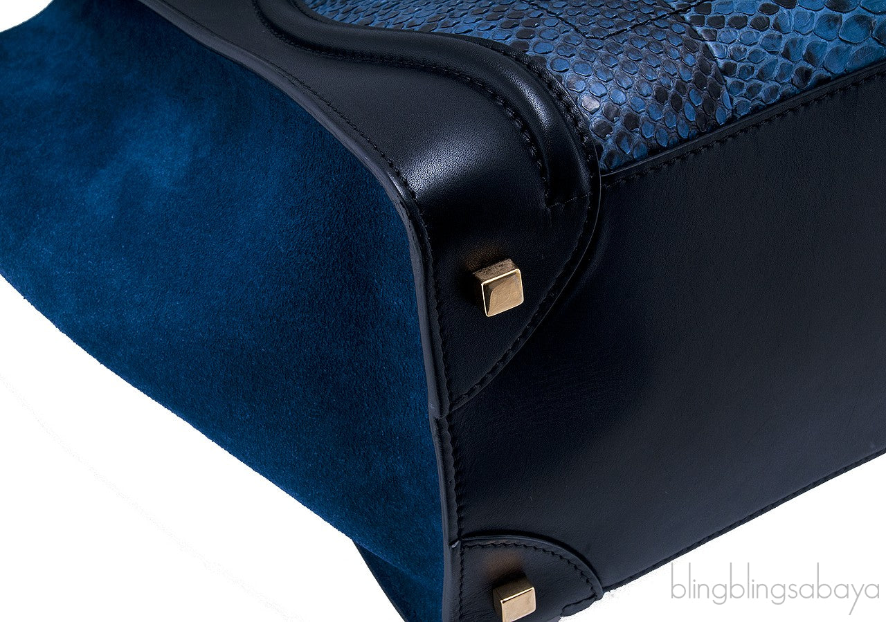 Mini Luggage Blue Python