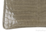 Hermes Birkin 25 Gris Tourterelle Crocodile GHW