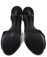 Giuseppe Zanotti Black Crystal Embellished Vamp Slingback