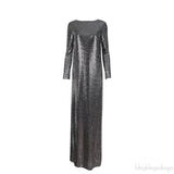 Gucci Silver Glitter Maxi Dress