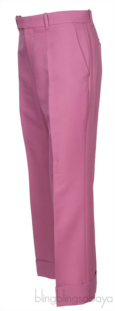 Pink Polyester Trouser
