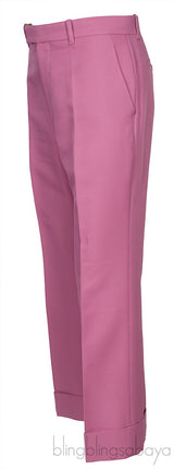 Pink Polyester Trouser