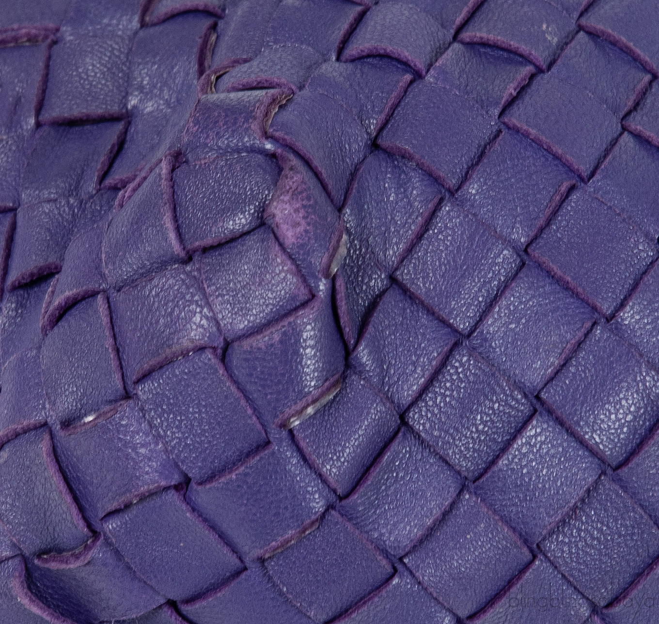 Purple Intrecciato Small Pouch