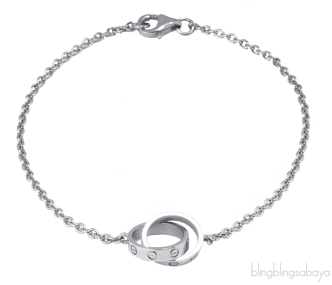 White Gold LOVE Bracelet