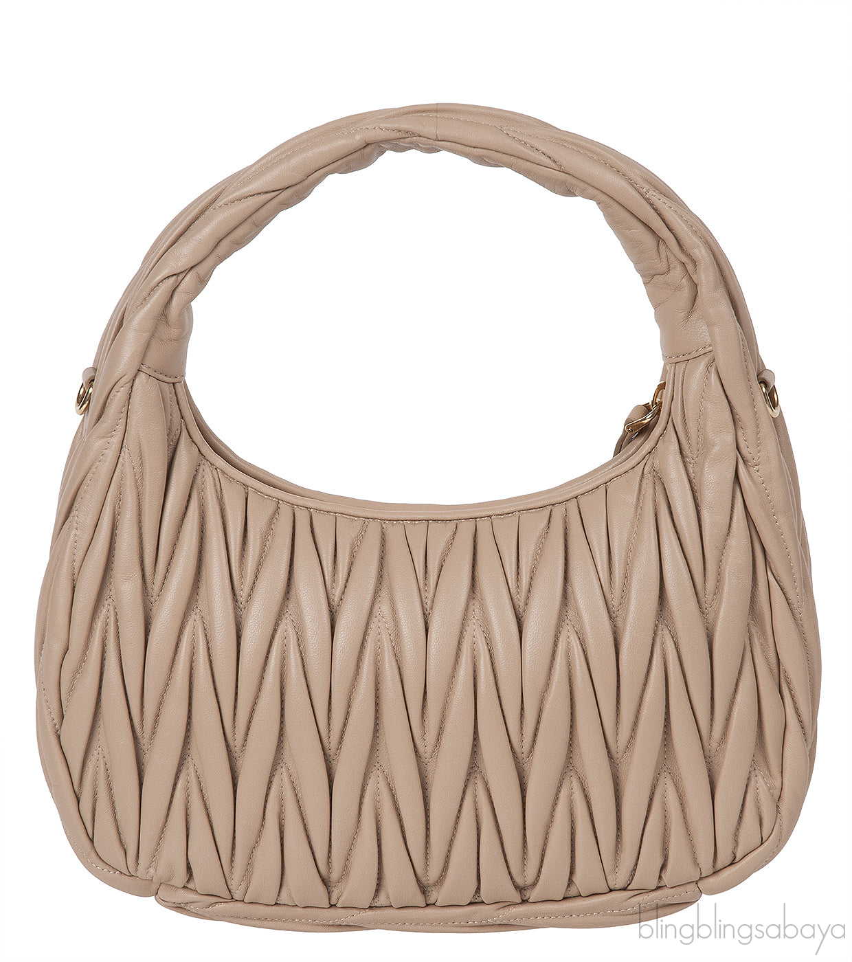 Miu Miu Beige Wander Matellase Nappa Handbag