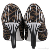 FF Motif Square Toe Pumps