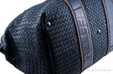 Nero Intrecciato Nappa Croco Duffle