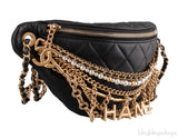 Lambskin Quilted Chain Belt Bag