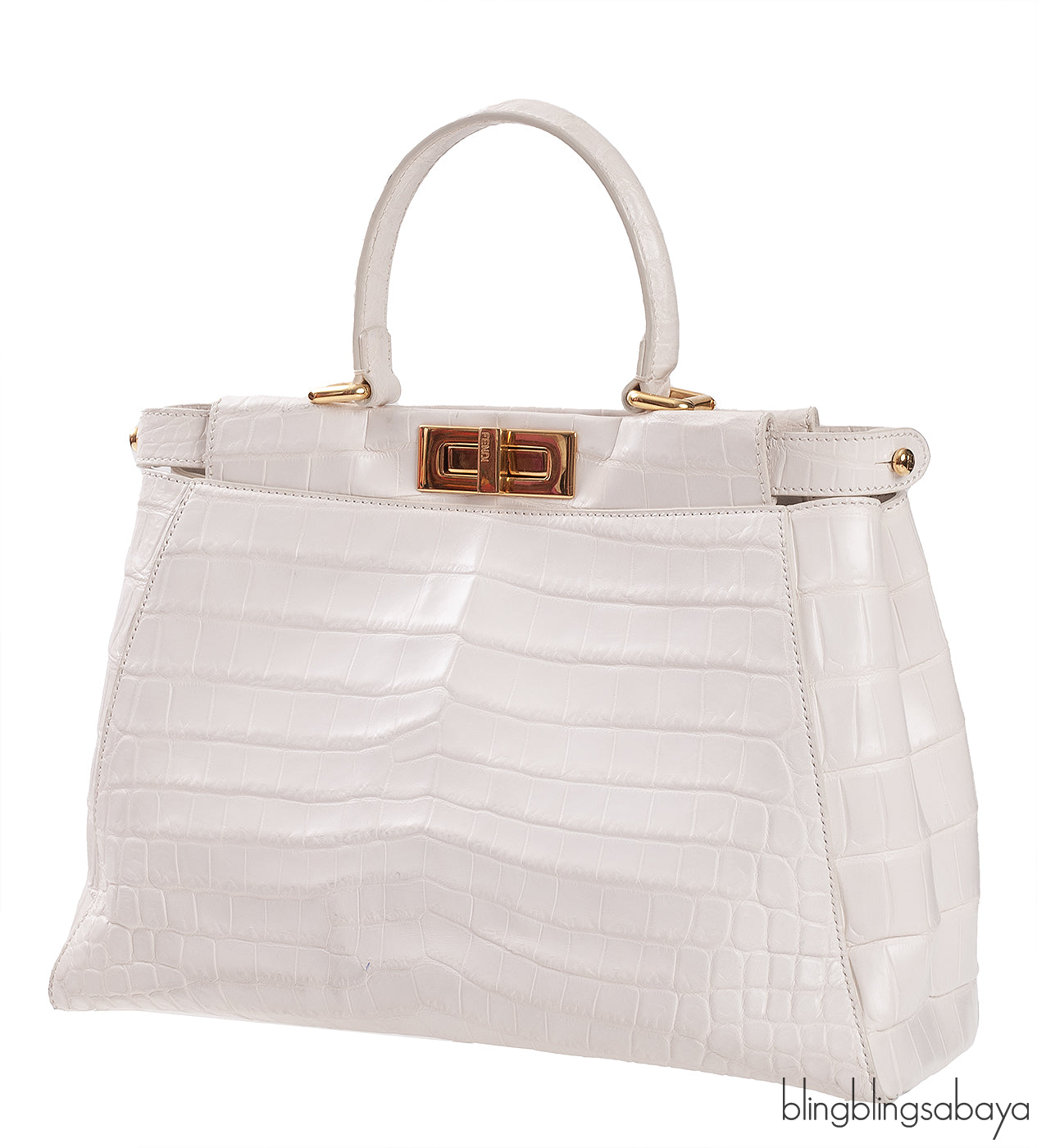 White Crocodile Medium Peekaboo GHW