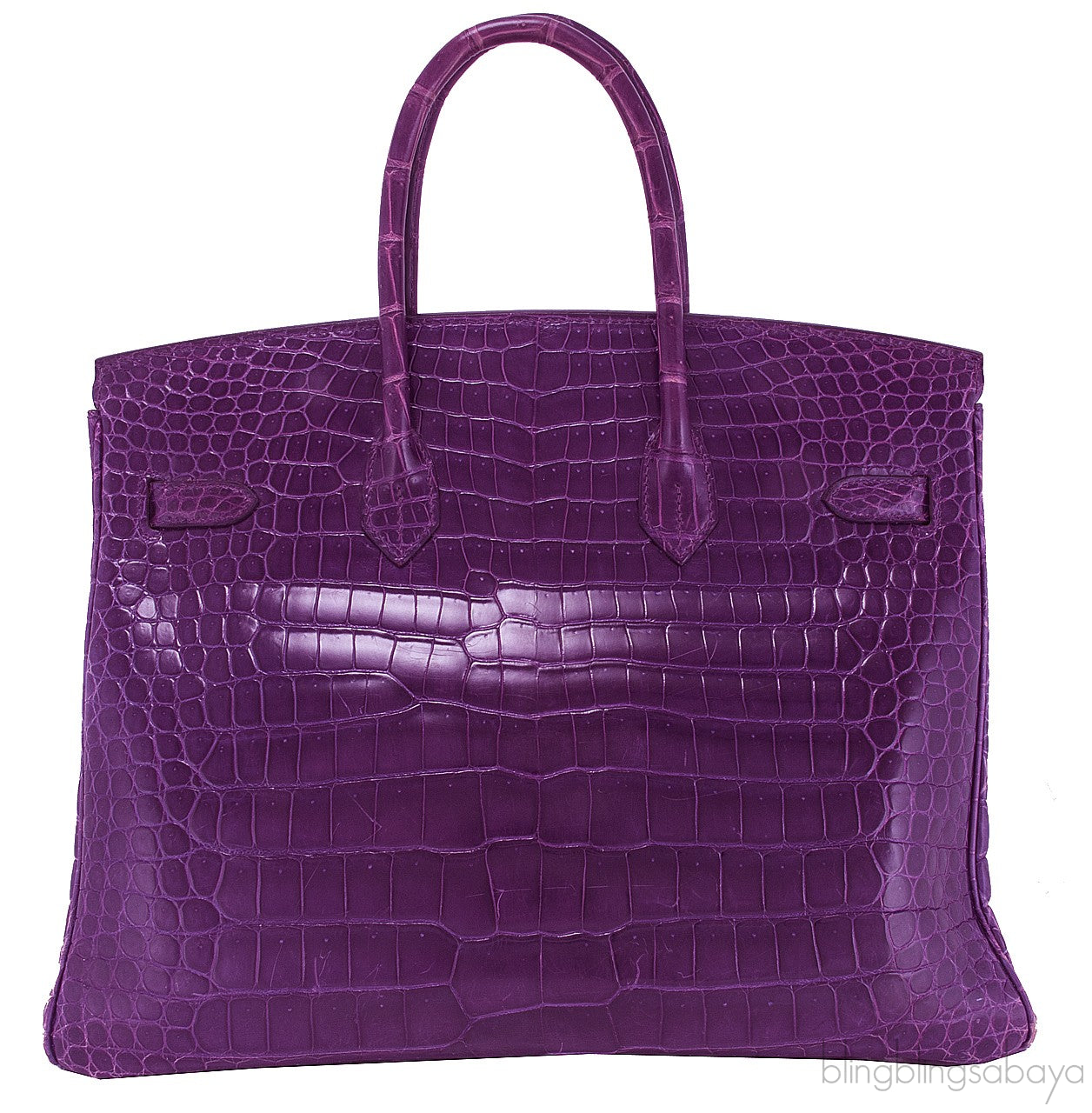 Birkin 35 Amethyst Porosus Crocodile