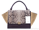 Tri color Python Trapeze Bag
