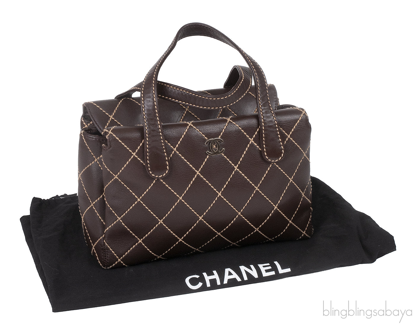 Chanel Wild Stitch CC Coffee Brown Handbag