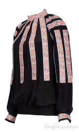 Black Embroidered Top