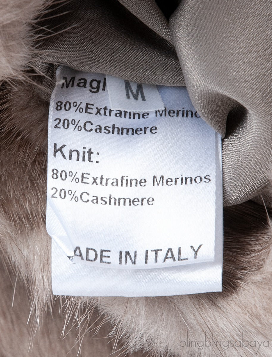 Light Brown Mink Fur Poncho