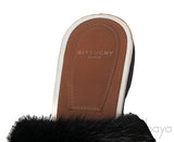 White Bedford Fur Trim Mules