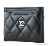 Black & Beige Quilted Cardholder