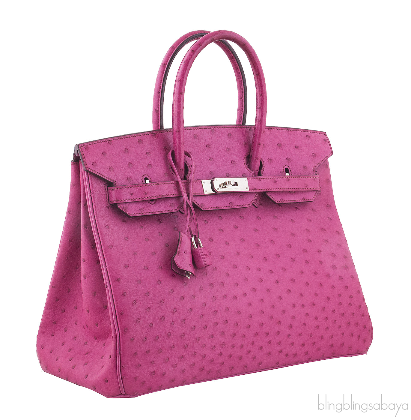 Birkin 35 Fuchsia Ostrich PHW