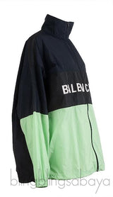 Balenciaga Logo Print Zip-Up Tri-color Jacket