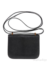 Hermes Vintage Constance Micro 14 Black Varanus Lizard GHW