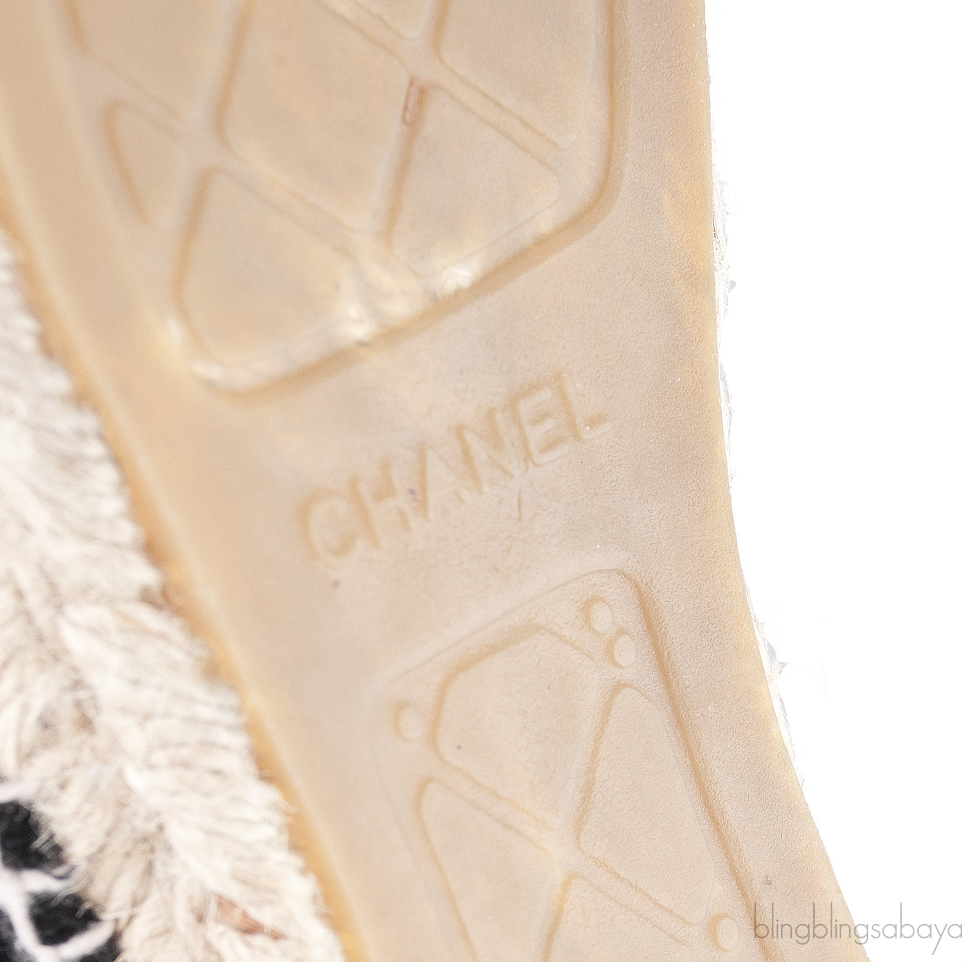Chanel Velvet CC Cap Toe Espadrille