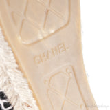 Chanel Velvet CC Cap Toe Espadrille