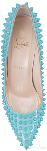 Pigalle Spikes Aquamarine Pump