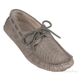 Grey Embossed Python Loafer Mens Shoes