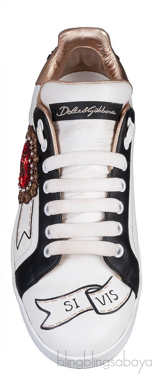 Portifino Printed Leather Sneakers