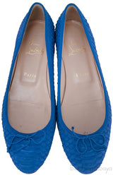 Blue Python Ballerina Flats