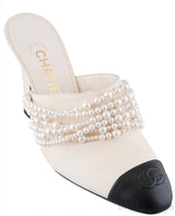 Off-white Pearl Slide Mule