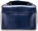 Sally Navy Blue Python Shoulder Bag