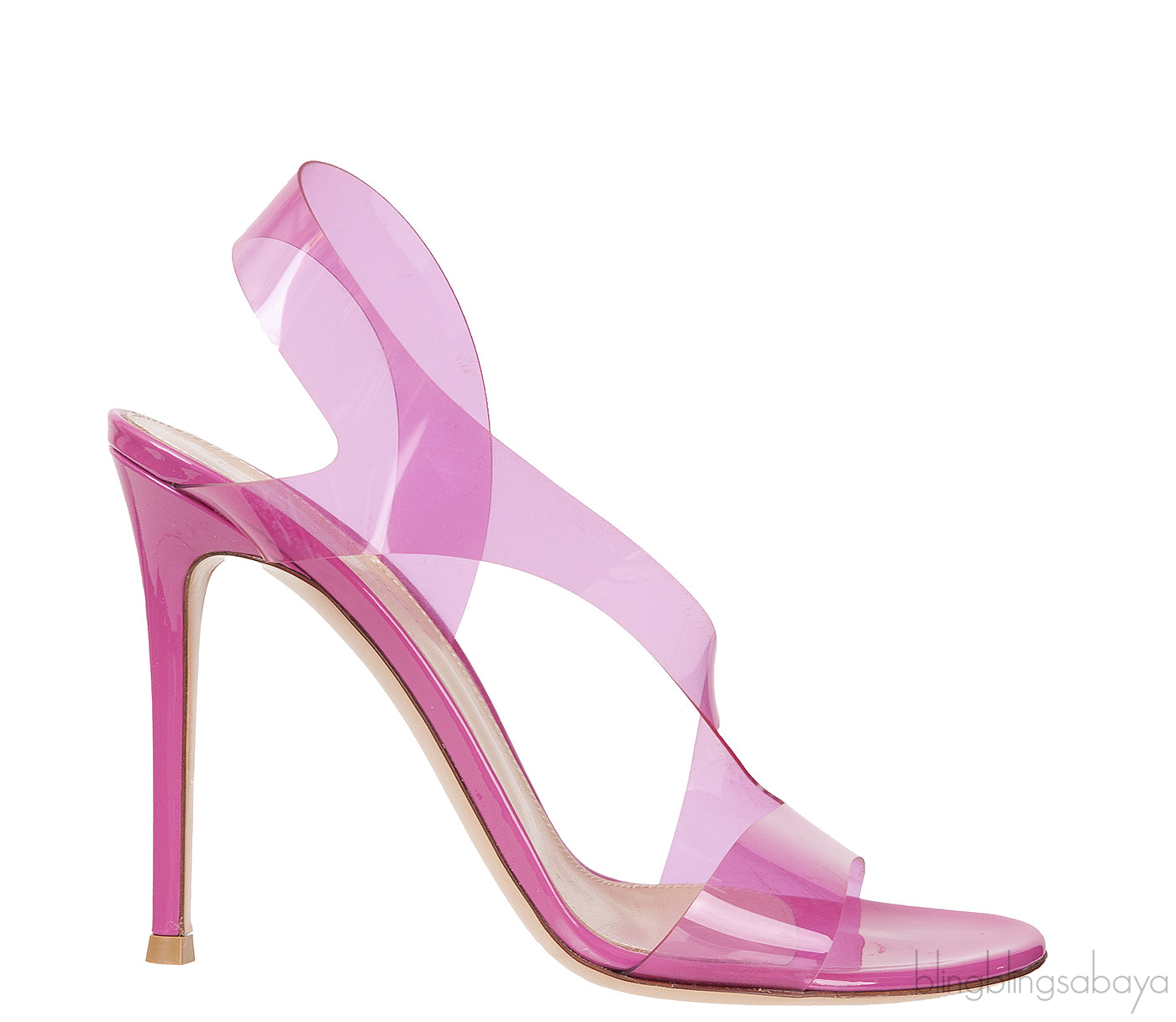 Fuchsia Metropolis PVC Slingback Sandals