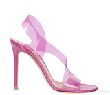 Fuchsia Metropolis PVC Slingback Sandals