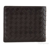 Brown Intrecciato Bi-fold Wallet