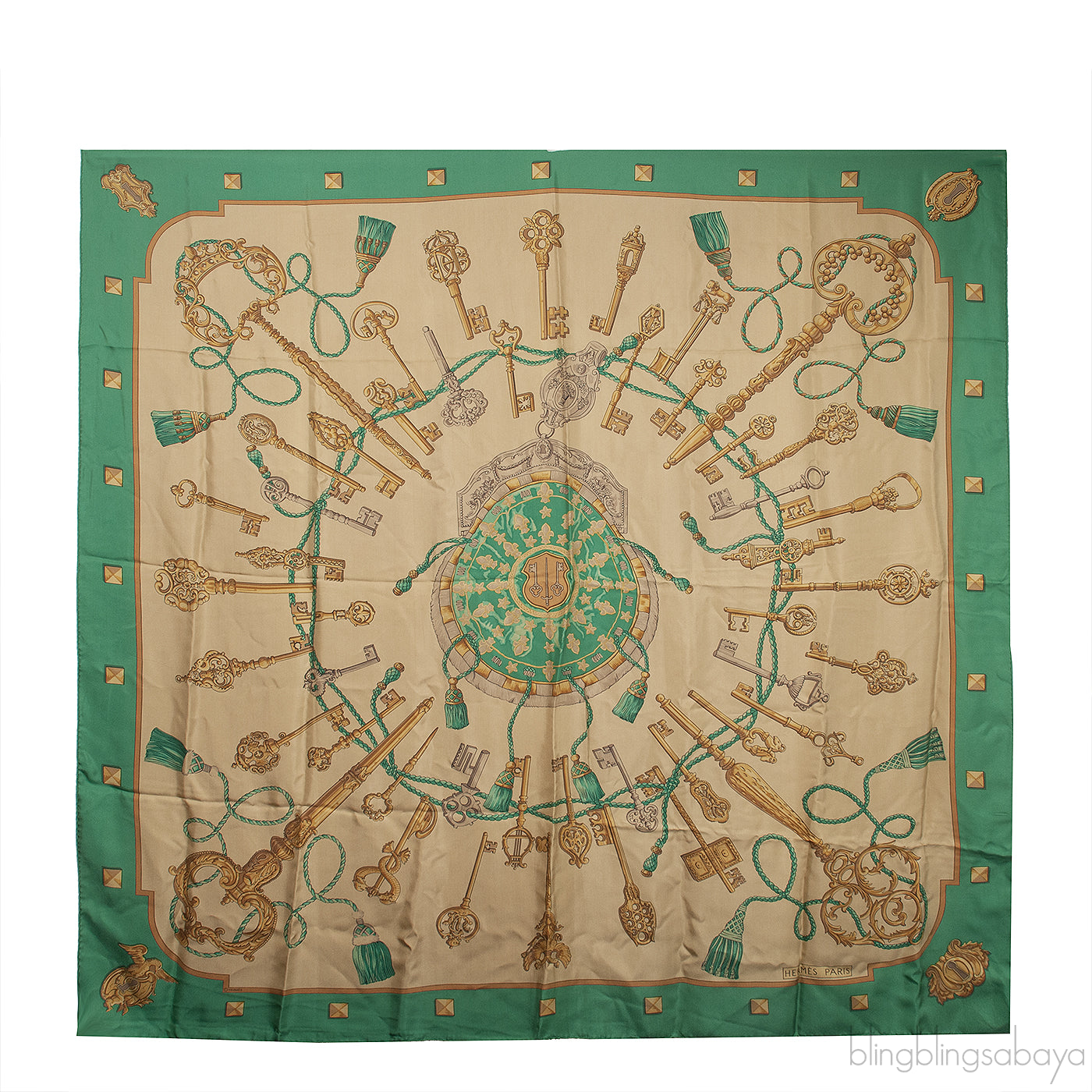 Key Pattern Dip Dye Scarf