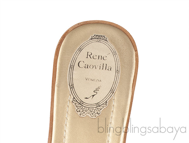 Gold Multicolor Crystal Sandals