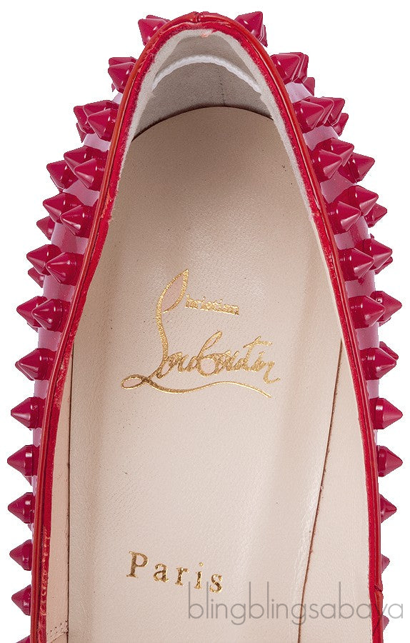 Pigalle Spikes Red Patent Heels