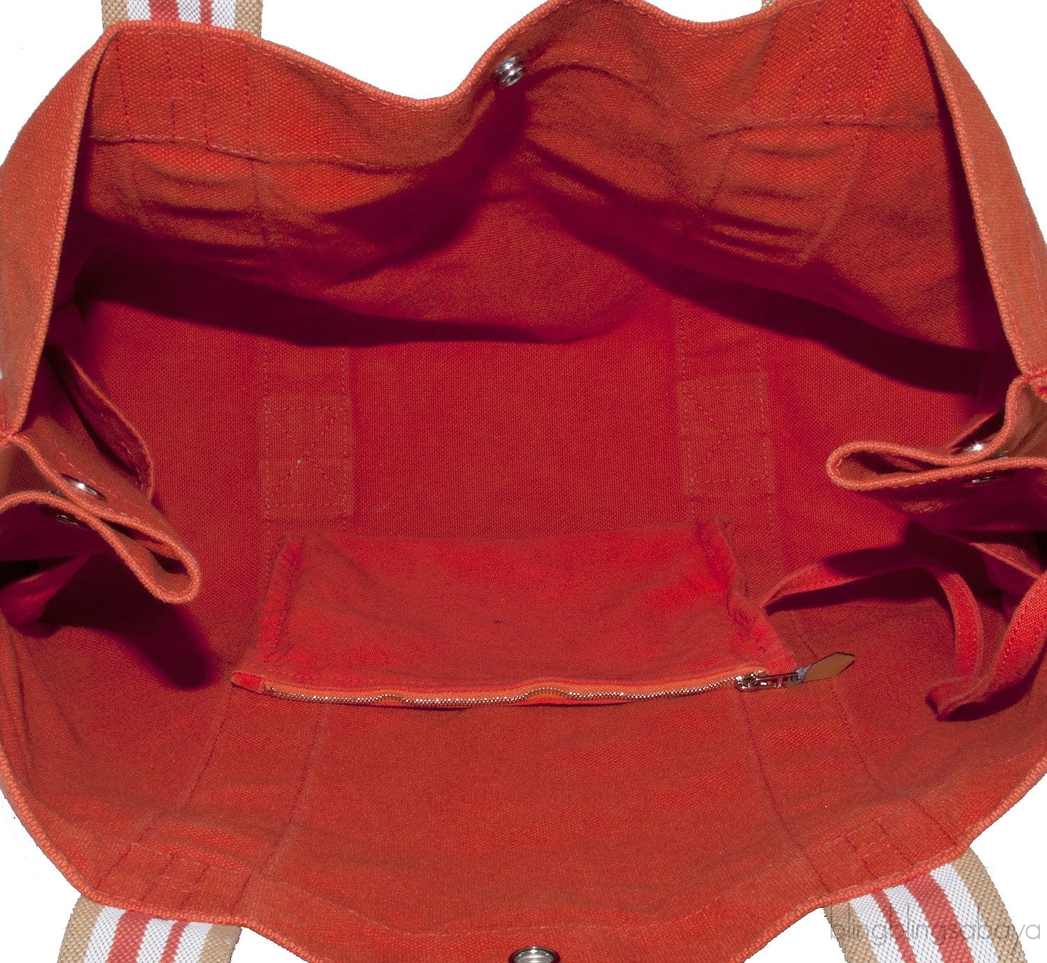 Orange Cotton Canvas Tote