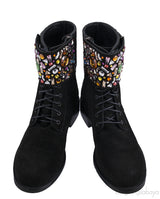 Jewelled Suede Ankle Boots