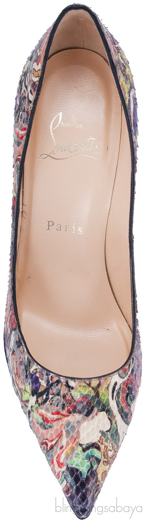 So Kate Multicolored Python Pumps